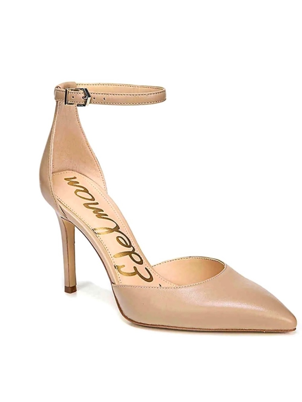 Sam Edelman Nude Harlow Heels with Ankle Strap